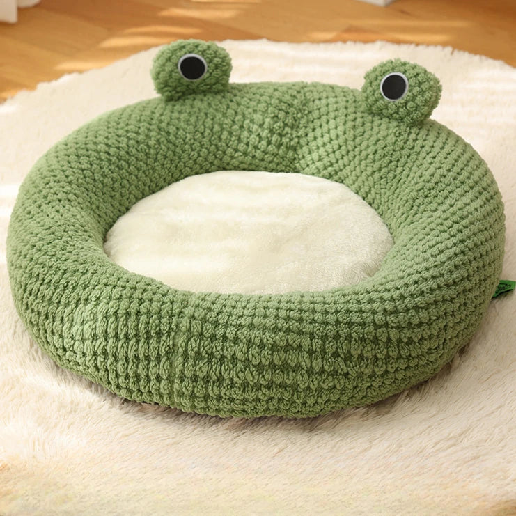 Niche Grenouille Chat Cocon Velours | Cozy Pets Frog