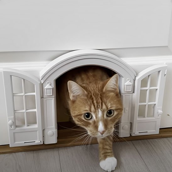 Chatière pour chat | 4 Positions Sécurisées