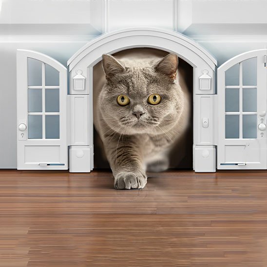 Chatière pour chat | 4 Positions Sécurisées