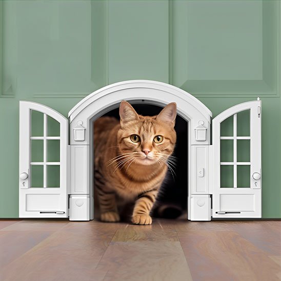 Chatière pour chat | 4 Positions Sécurisées